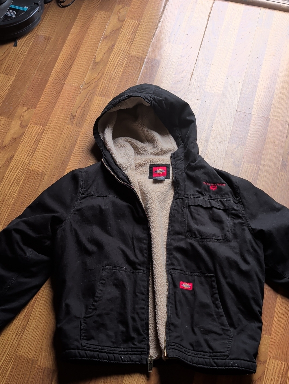Dickies Black Hooded Sherpa-Lined Work Jacket